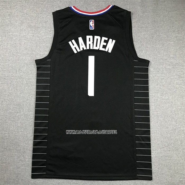 James Harden NO 1 Camiseta Los Angeles Clippers Statement 2021-22 Negro